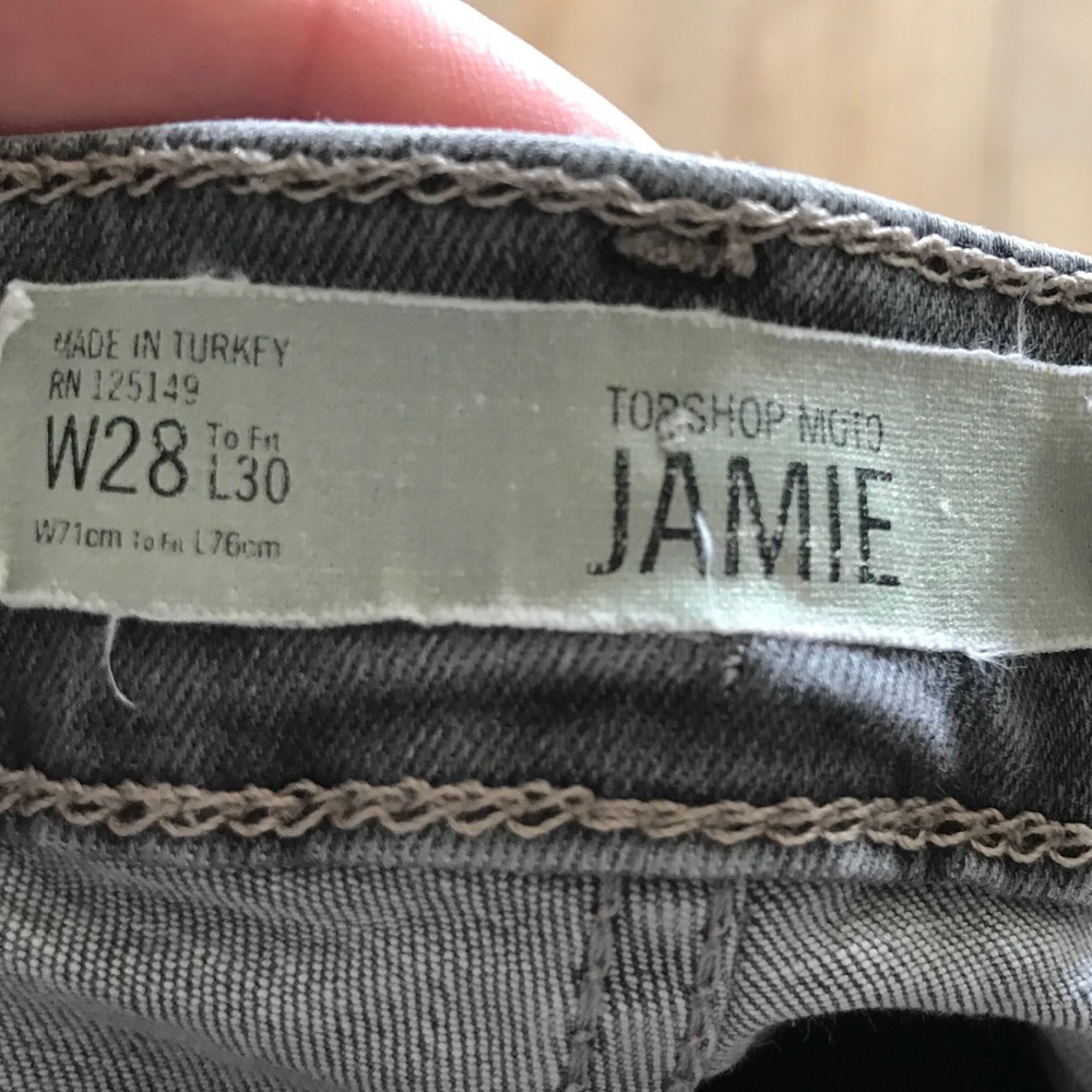 Topshop Moto Jamie Grey Jeans - Picture 4 of 6